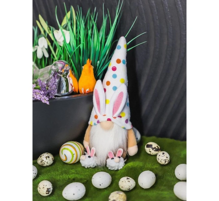 MEDVEĎ GHOOM 25CM V SNOCH CHLAPEC JARNÁ DEKORÁCIA