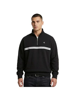 Calvin Klein Fleecová mikina s kapucňou Logo Tape Black - LZ04RE285G-UB1 men
