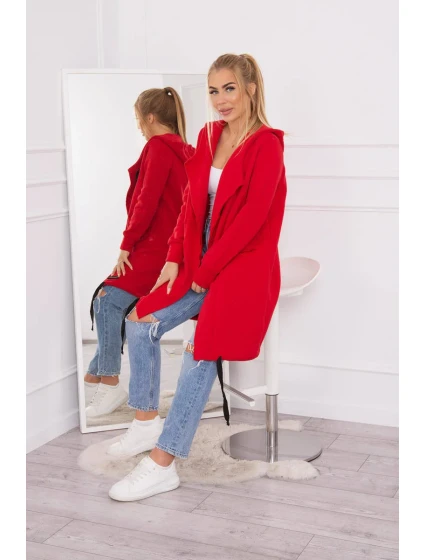 Zateplená bunda s kapucňou červená Zateplená bunda s kapucňou červená
