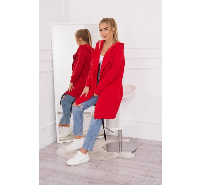 Zateplená bunda s kapucňou červená Zateplená bunda s kapucňou červená