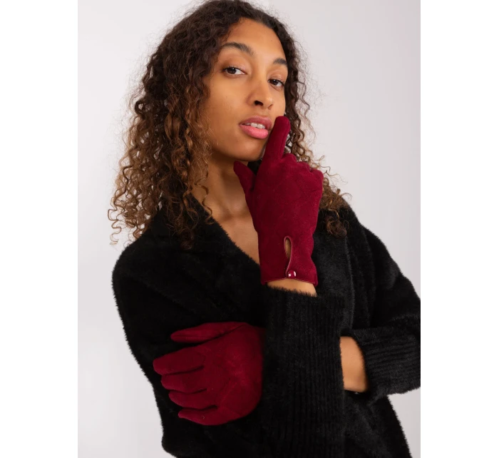 Rękawiczki AT RK model 19381497 bordowy - FPrice