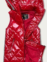 LESKLÁ VESTA S ČERVENÝM LEMOVANÍM (7004BIG)