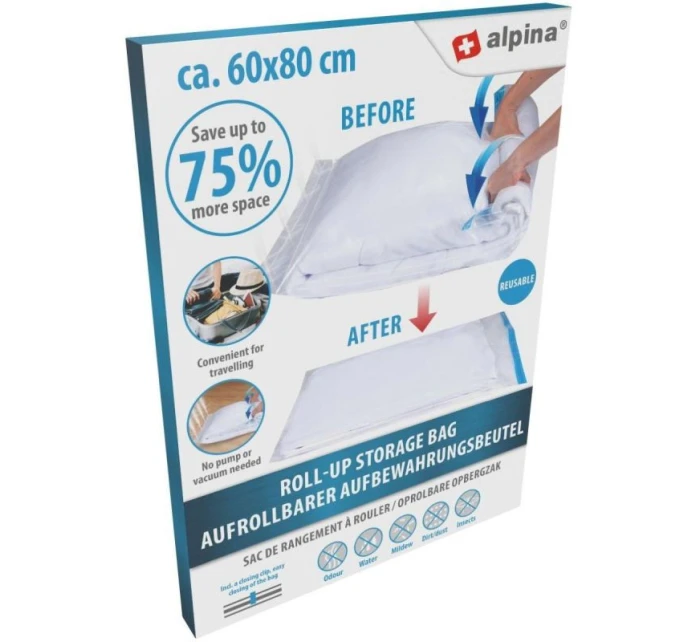 Vak na oblečenie, posteľnú bielizeň 60x80cm ALPINA