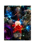 SADA PRÍVESKOV 3 KS HVIEZDIČKY BÁBIKY FLITRE ČERVENÁ