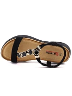 Čierne dámske sandále na podpätku Artiker 58C0007