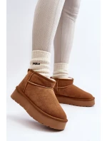 Módní semišové nízké sněhule Camel model 21607395 - Boto Módní semišové nízké sněhule Camel model 21607395 - Boto