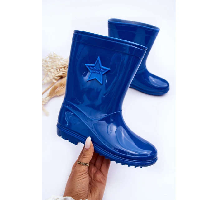 Dziecięce Gumowe Kalosze Niebieskie Malvi Dziecięce Gumowe Kalosze Niebieskie Malvi