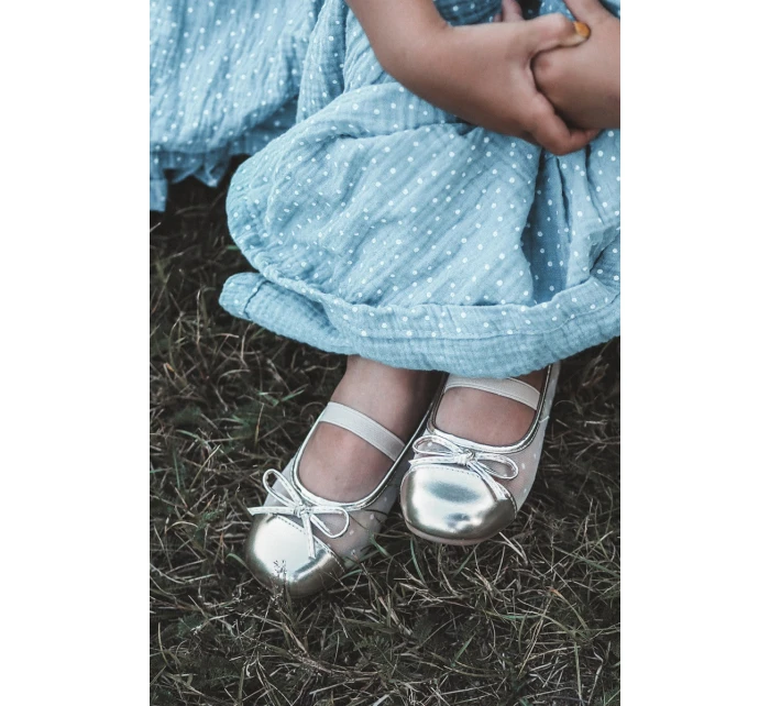 Dětské s mašlí Zlaté model 21663116 - Boto