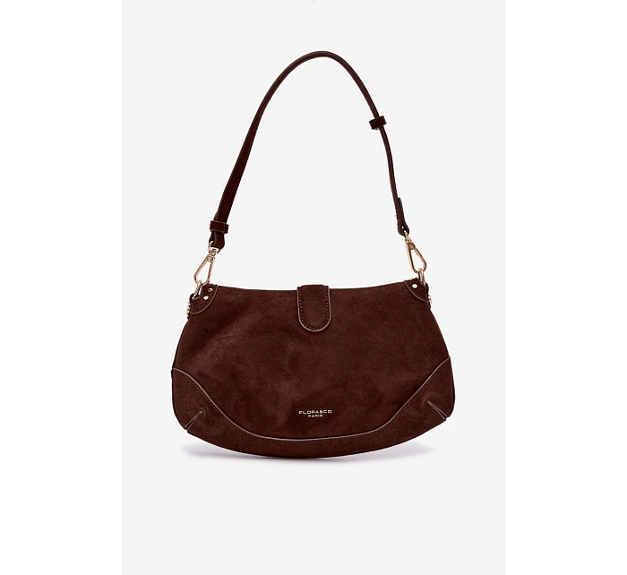 Kožená Eko semišová kabelka s přezkami Clarielle