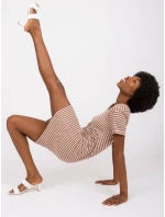 Šaty model 17339382 bílé a hnědé - FPrice