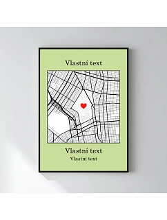 Personalizovaný magický fotorámik – 50 × 70 – mapa