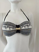 Vrchný diel plaviek B4116-60010 Black and Cream - Selmark