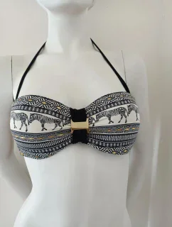 Vrchný diel plaviek B4116-60010 Black and Cream - Selmark