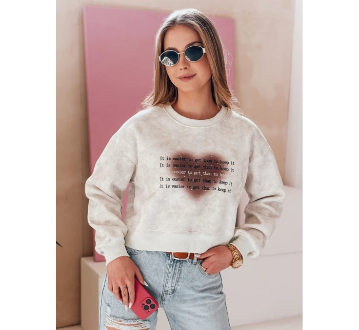 Dámská oversize mikina se srdcem šedá Dstreet model 21988169 - FashionStreet