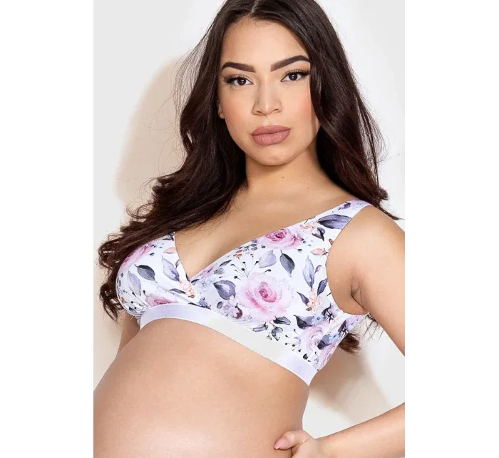 Biustonosz soft bez model 19485698 Basic Lilly Flowers Mama - Mitex Biustonosz soft bez model 19485698 Basic Lilly Flowers Mama - Mitex