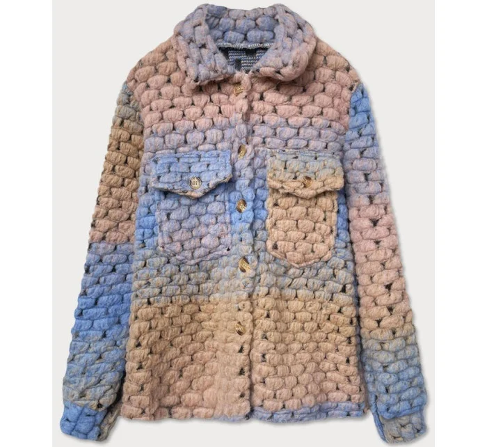 Světle dámská košilová bunda s límcem model 16148658 - MADE IN ITALY Světle dámská košilová bunda s límcem model 16148658 - MADE IN ITALY