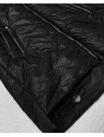 Dámska ľahká prešívaná bunda s kapucňou Goodlookin Black (B8588-1)