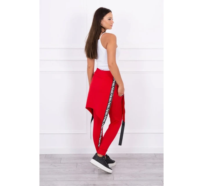 Nohavice/oblek s nápisom selfie red