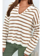 Pruhovaný sveter Ťava Pruhovaný sveter Ťava