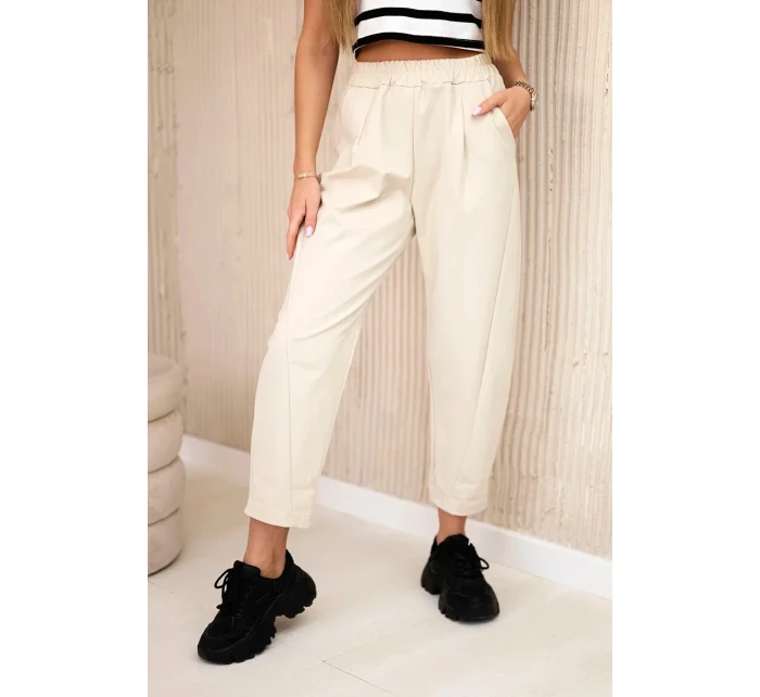 Nohavice s vreckami Summer Punto light beige Nohavice s vreckami Summer Punto light beige