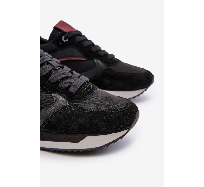 Sneakersy Męskie Memory Foam System Big Star NN174350 Czarne