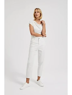 Dámske džínsy JE-4300 off-white - Moodo