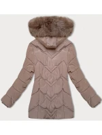 Dámska zimná bunda s kapucňou (B8300-48) béžová - S'west