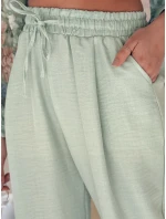 Dámské kalhoty se širokými nohavicemi green Dstreet model 21987418 - FashionStreet
