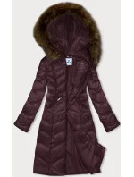 Dámska bordová bordová prešívaná bunda na prechodné obdobie Glakate (LU-2201)