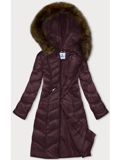 Dámska bordová bordová prešívaná bunda na prechodné obdobie Glakate (LU-2201)