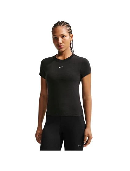 Nike Sportswear Chill Knit dámske čierne tričko FV5508 010