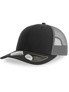 Atlantis Headwear Bryce 6-panelová truckerová čiapka 33.0102 čierna/tmavošedá