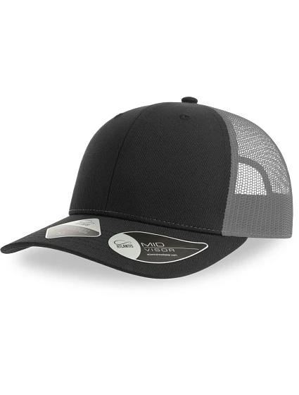 Atlantis Headwear Bryce 6-panelová truckerová čiapka 33.0102 čierna/tmavošedá Atlantis Headwear Bryce 6-panelová truckerová čiapka 33.0102 čierna/tmavošedá