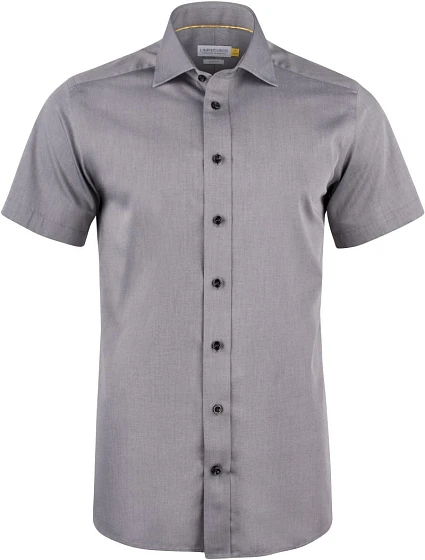 J.Harvest & Frost YB 50 S/S Slim Men Keprová košeľa s krátkym rukávom 63.5022 šedá
