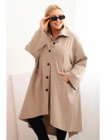Dámská model 21268081 Plus Size Punto s bavlnou a knoflíky fango - K-Fashion