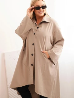 Dámská model 21268081 Plus Size Punto s bavlnou a knoflíky fango - K-Fashion