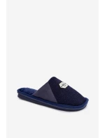 Pánské pantofle s nášivkou tmavě modré model 21793933 - Boto