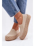 Dámske espadrilky na platforme s úpletom Lee Cooper LCW-26-31-4332 beige Dámske espadrilky na platforme s úpletom Lee Cooper LCW-26-31-4332 beige