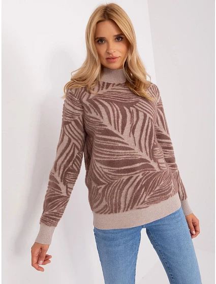 Sweter AT SW model 18900712 brązowy - FPrice Sweter AT SW model 18900712 brązowy - FPrice