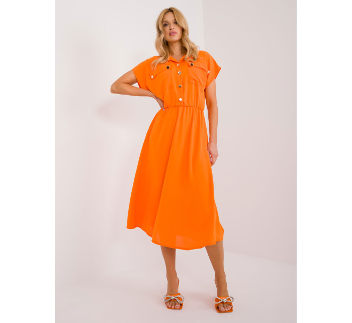 Sukienka DHJ SK 19002.31 pomarańczowy