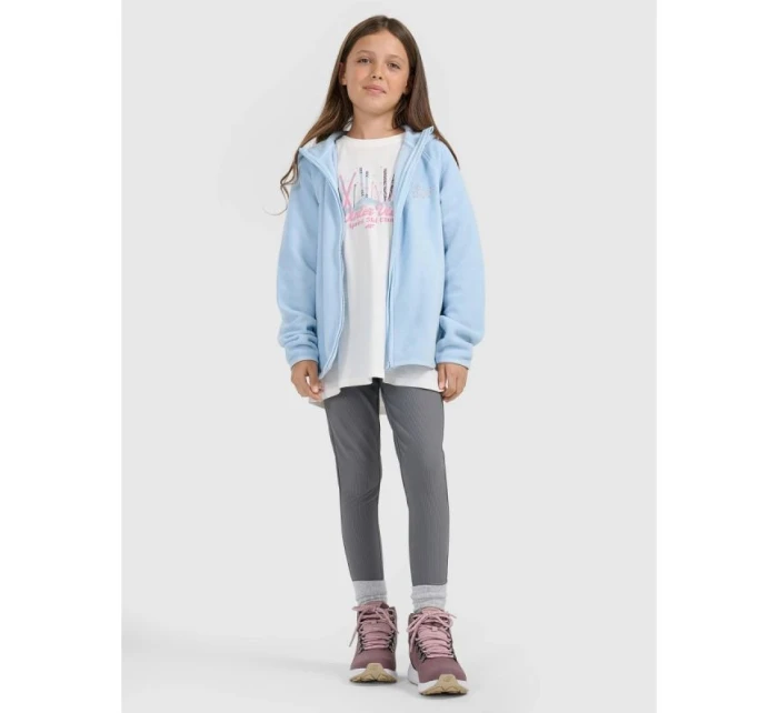 Dívčí volný fleece s kapucí model 21907156 - 4F
