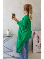 Oversize halenka s potiskem světle zelená Oversize halenka s potiskem světle zelená