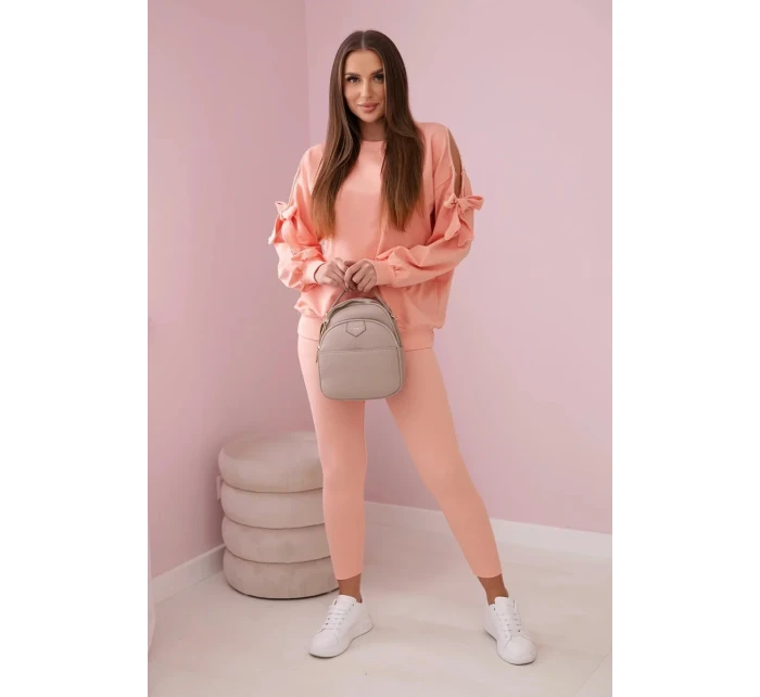 Sada mikiny s mašlí na rukávech a model 19747412 - K-Fashion Sada mikiny s mašlí na rukávech a model 19747412 - K-Fashion