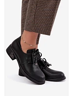 Lakové kožené dámské polobotky s mašlí  černé model 22359895 - T.Sokolski