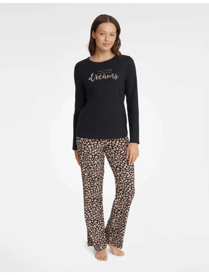 Dámské pyžamo Gino model 21899844 Černá - HENDERSON LADIES