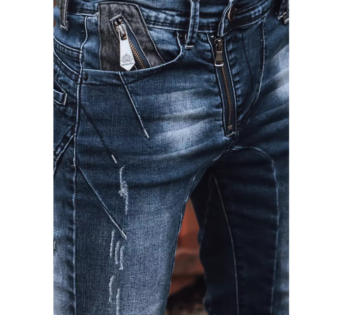 Modré pánske nohavice Dstreet UX3799