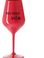 (NE)VINNÁ VÍLA - červený nerozbitný pohár na víno 470 ml