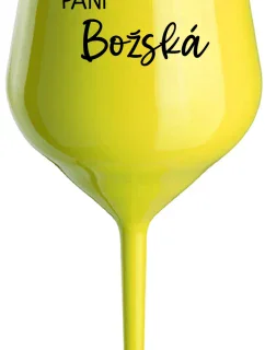 GOD'S LADY - žltý nerozbitný pohár na víno 470 ml