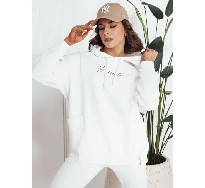 Dámská mikina bílá model 21975394 - Dstreet Dámská mikina bílá model 21975394 - Dstreet