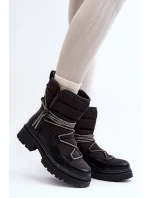 Śniegowce Damskie Z Ozdobnym Wiązaniem Czarne Rilana Śniegowce Damskie Z Ozdobnym Wiązaniem Czarne Rilana